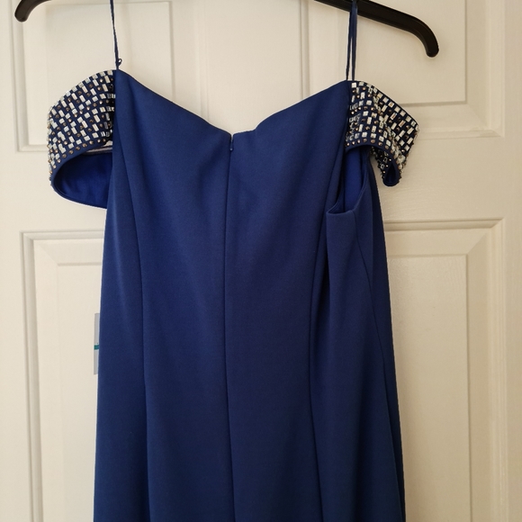 Alex Evenings ,size 16, Cobalt Blue, sleeveless gown, NWT - Picture 3 of 5